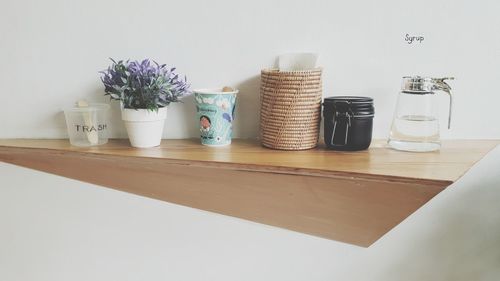 Potted plant on table