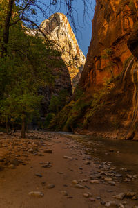 Scenic view of rocky mountains against sky
