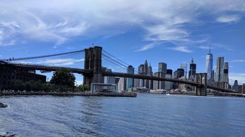 Suspension bridge over east river