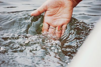 Close-up of cropped hand