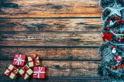 Christmas decoration on table