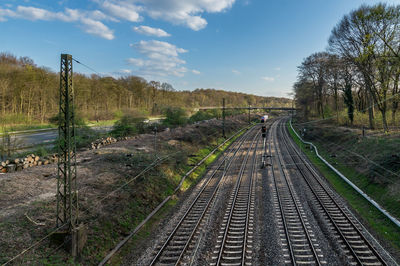 Railroad tracks in winter