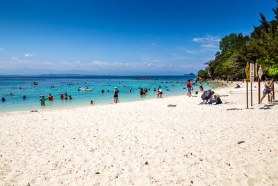 Group of people on beach