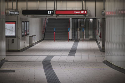 View of subway station platform