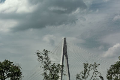 Low angle view of bridge against sky