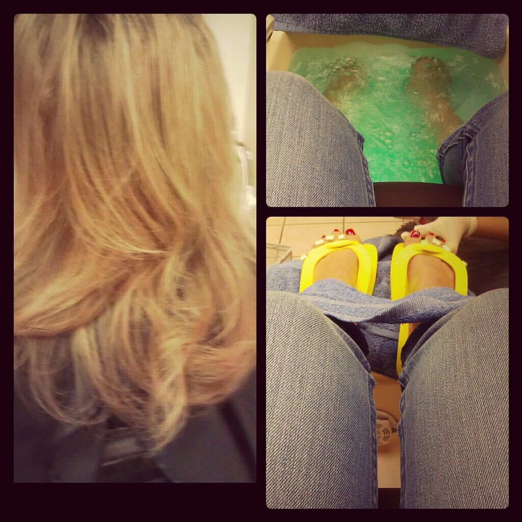 #blonde #salon #hair #toes #girls #nails 