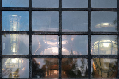 Full frame shot of glass window against building