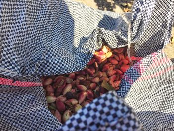 High angle view of fruits in market