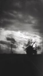 Scenic view of field against cloudy sky