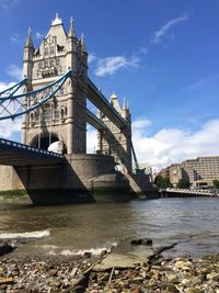 View of bridge over river