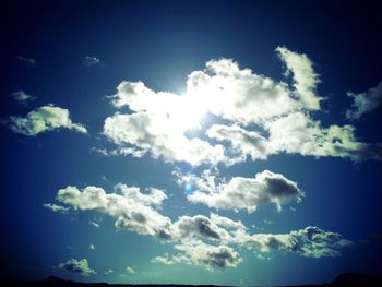 Low angle view of cloudy sky