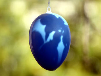 Close-up of christmas decoration hanging on tree