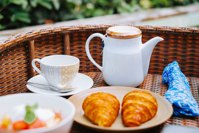 Close-up of food on table