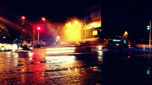 City street at night