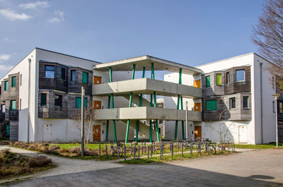 Low angle view of building against sky