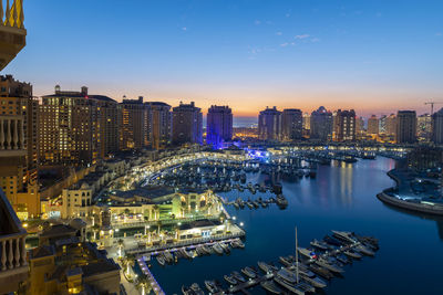 Aerial view of peral qatar porto arabia