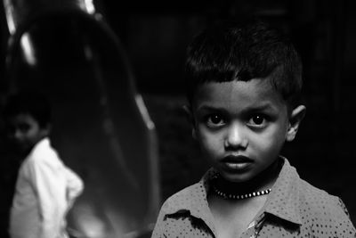 Close-up portrait of boy