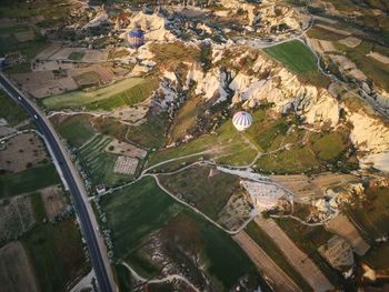 High angle view of aerial view of land