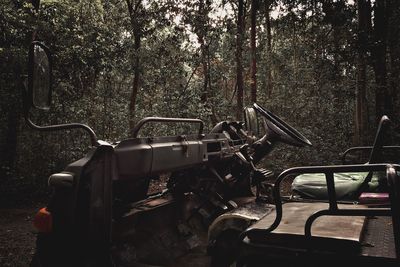 Bicycle against trees