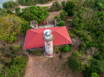 View of built structure on landscape against the sky