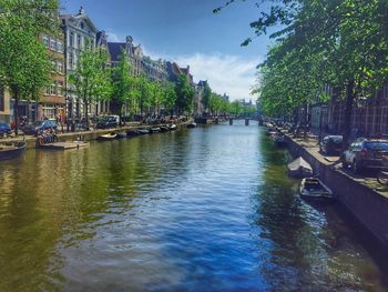 View of river with buildings in background