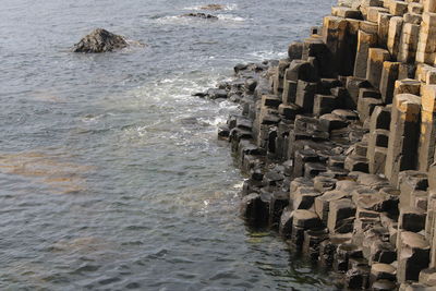 Panoramic view of sea and rocks