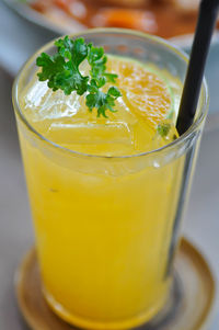 Close-up of drink on table