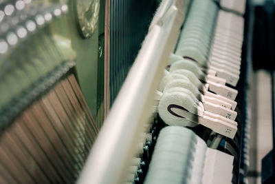 High angle view of machinery in industry