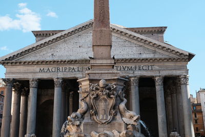 Low angle view of statue