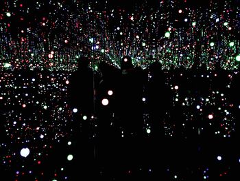 Illuminated lights at night