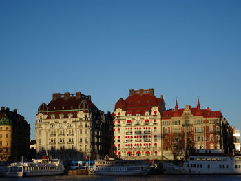 View of buildings at night