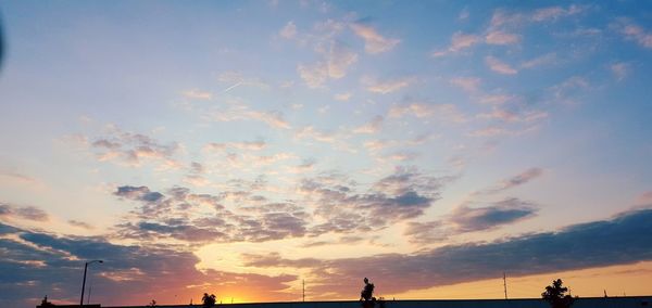 Low angle view of cloudy sky