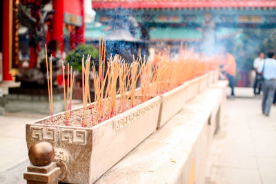 Row of temple in market