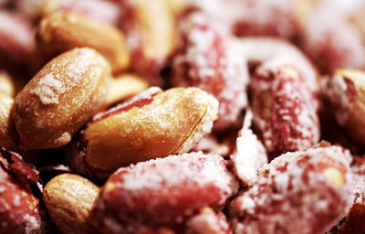 Close-up of roasted peanuts