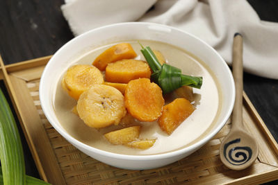 Kolak pisang ubi, indonesian popular dessert for takjil ramdan breaking the fast