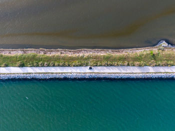 High angle view of sea shore