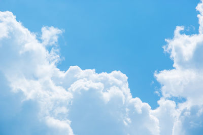 Low angle view of clouds in blue sky