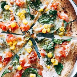 Close-up of pizza served in plate