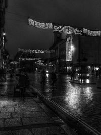 City street at night