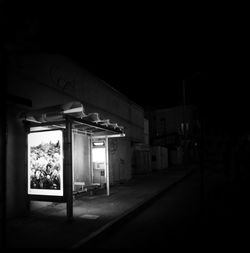 Illuminated built structure at night