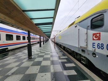 Train at railroad station