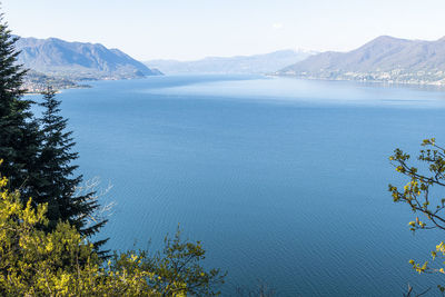 Aerial view of the lake maggiore