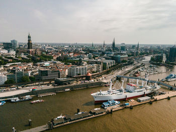 Aerial view on hamburg, germany