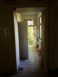 Interior of abandoned house