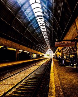 Train at railroad station