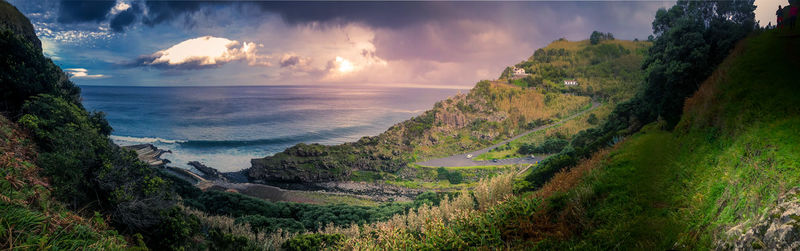 Panoramic shot of sea against sky