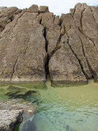 Rock formations in sea