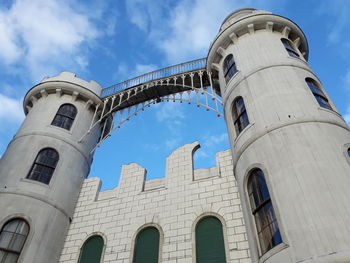 Low angle view of historical building against sky