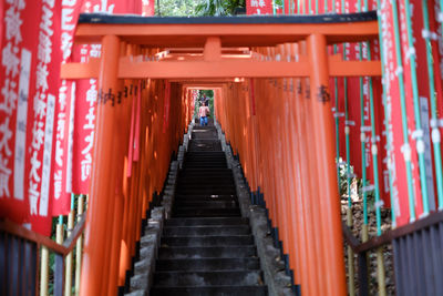 View of red temple