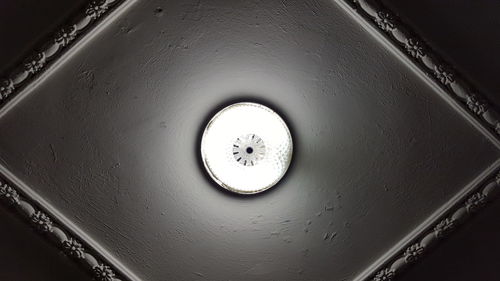 Low angle view of electric lamp
